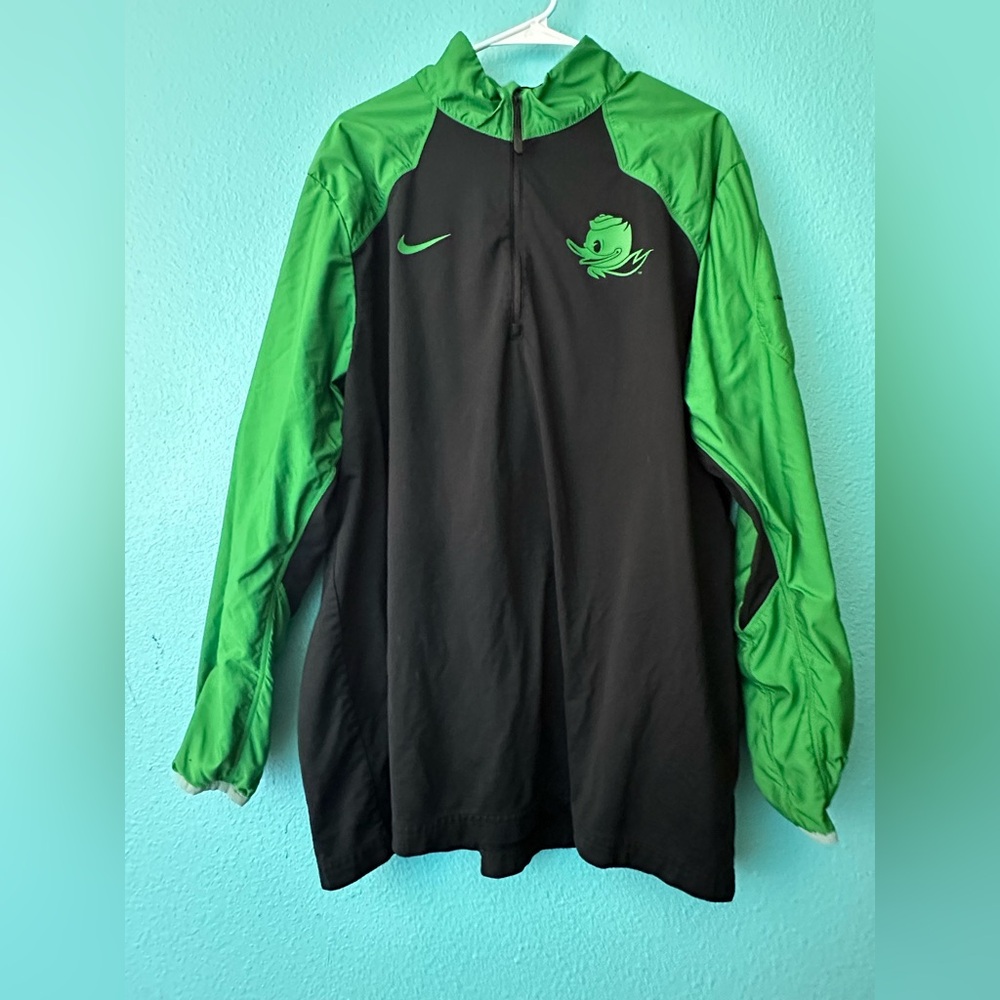 Nike Black and Green Oregon ducks Athletic Jacket